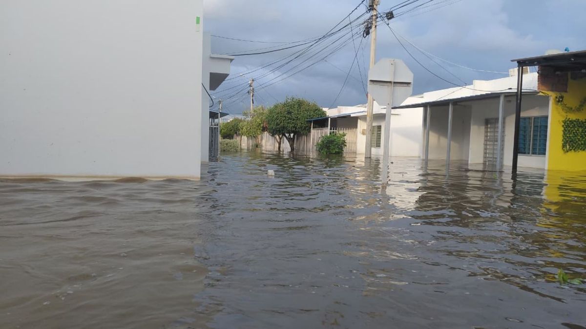 Casas que se inundaron en la marguen izquierda de Montería