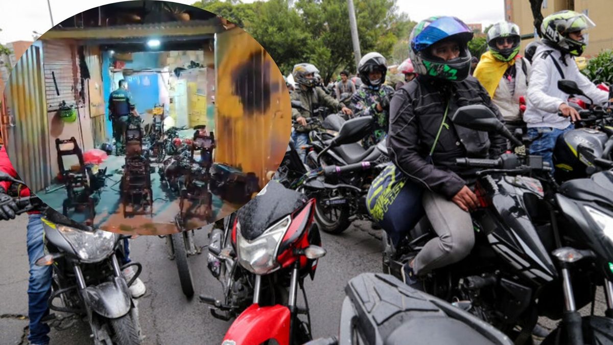 Cayó desguazadero con 10 motos robadas en Bogotá