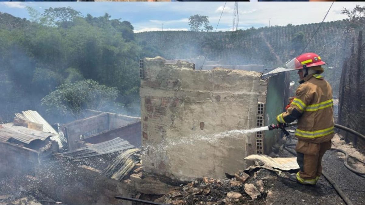 Conflagración dejó varias familias afectadas en barrio de Calarcá en el departamento del Quindío