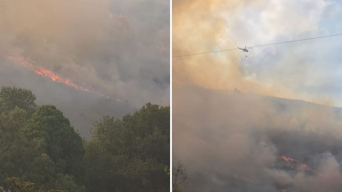 Humo del incendio en Villa de Leyva