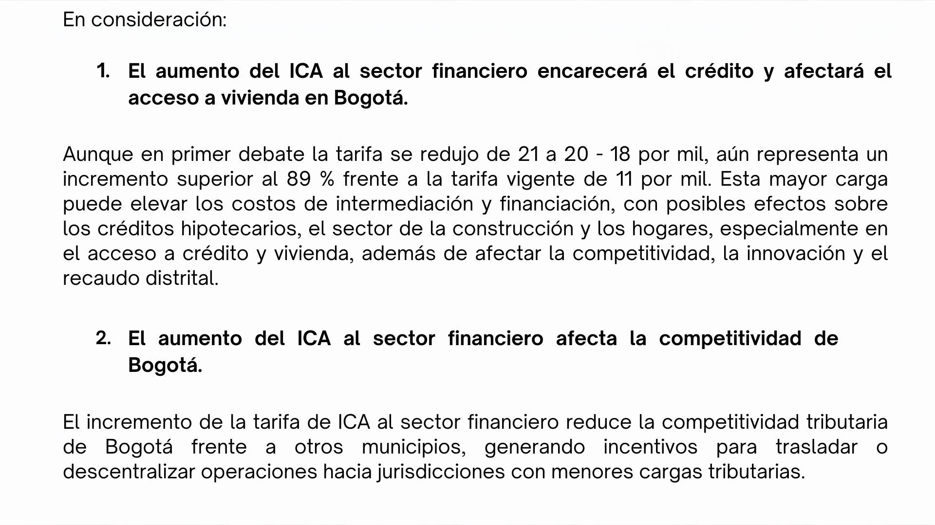 Carta presiona a Galán en juego la tributaria