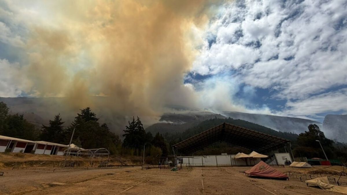 Incendio en montaña de Villa de Leyva