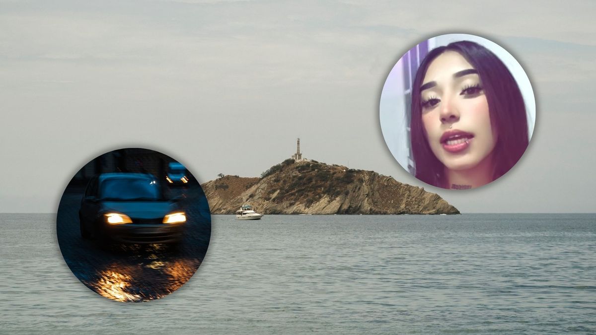 Carro sin luces, morro de Santa Marta y Dilary Juliana Santos.