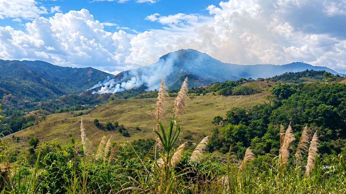 Incendio en cerro Opiramá Quinchía - Risaralda