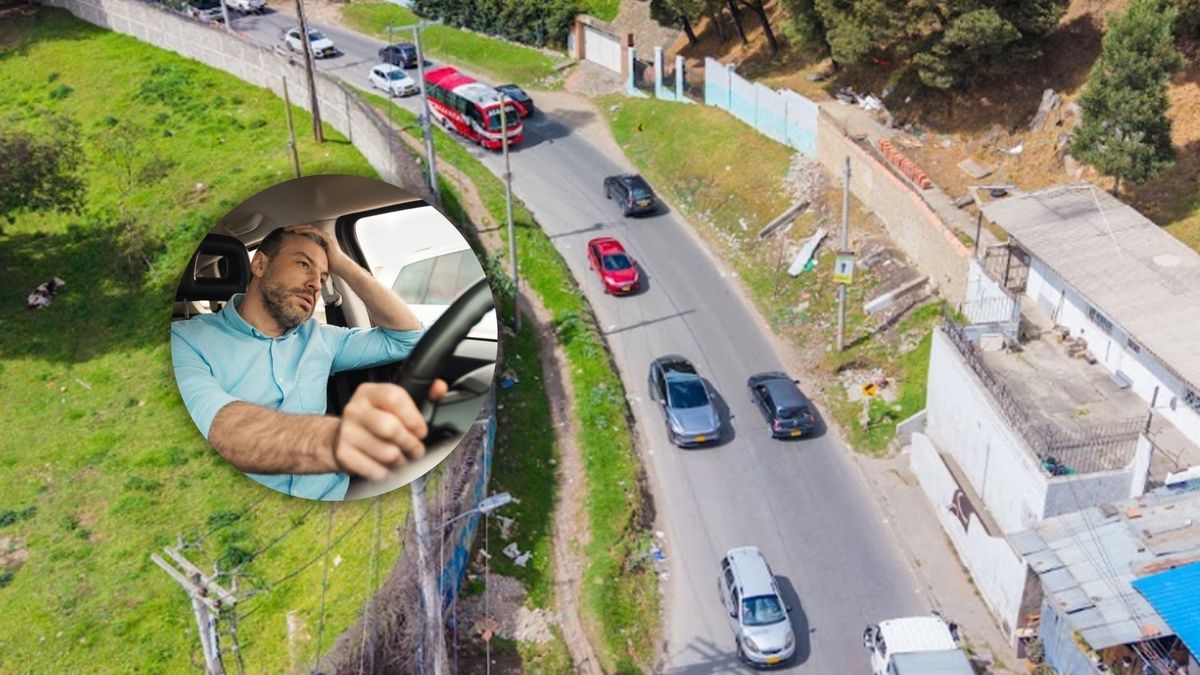 Carros transitando por la séptima y conductor preocupado