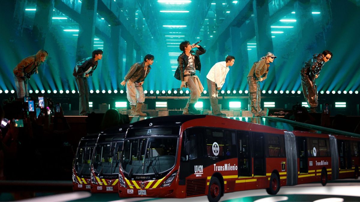 BTS en concierto y buses de TransMilenio