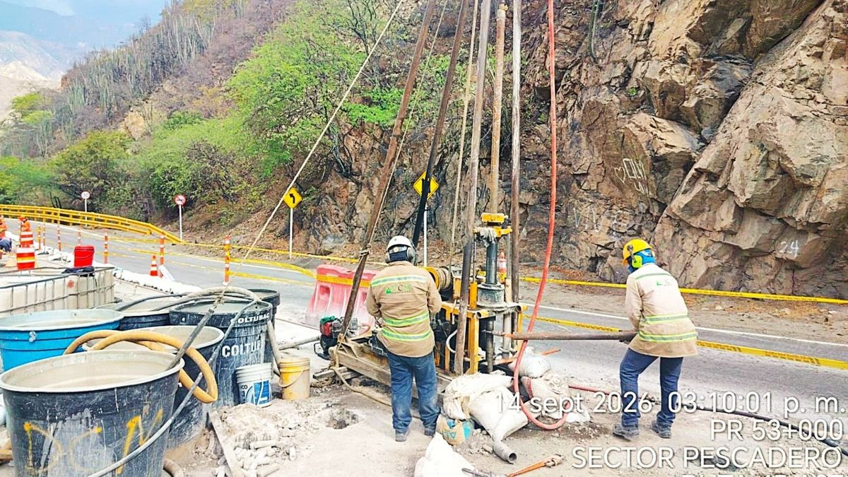 Sector Pescadero, vía Bucaramanga - San Gil