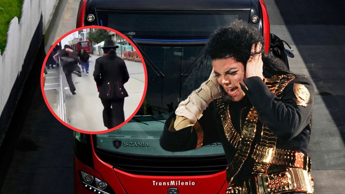 Hombre disfrazado de Michael Jackson se cuela en TransMilenio.