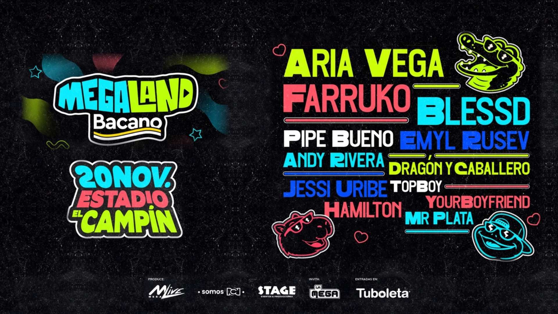 Cartel del Megaland 2026.
