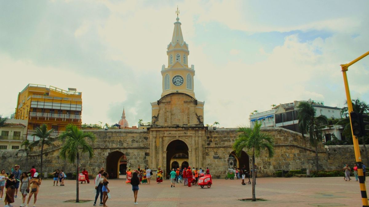 Torre del Reloj en Cartagena - imagen de archivo