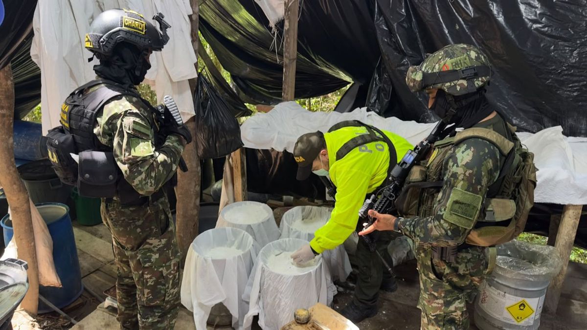 Laboratorio de producción de cocaína