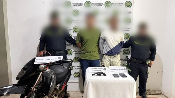 Los dos capturados son señalados como presuntos sicarios del Clan del Golfo