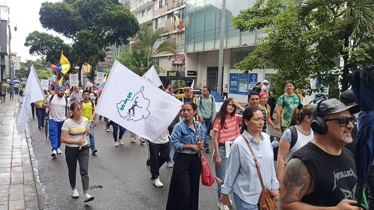 Marcha de docentes en Bucaramanga