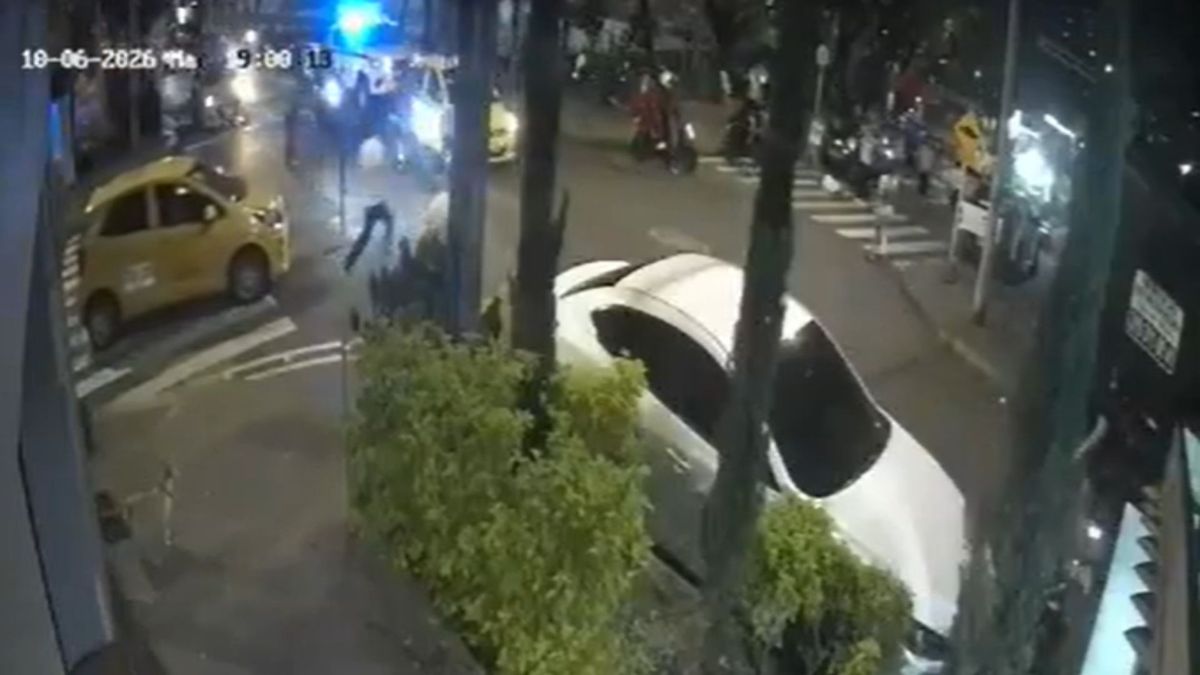 Adulta mayor accidentada en Medellín