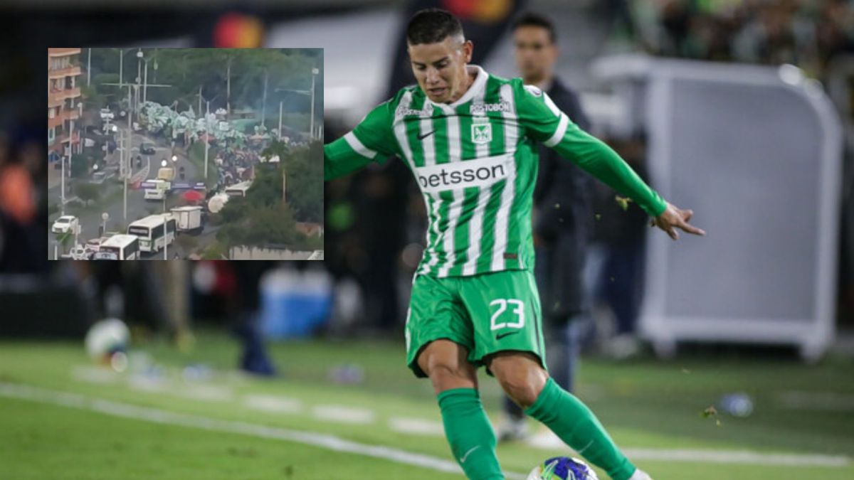 Banderazo de hinchas de Atlético Nacional