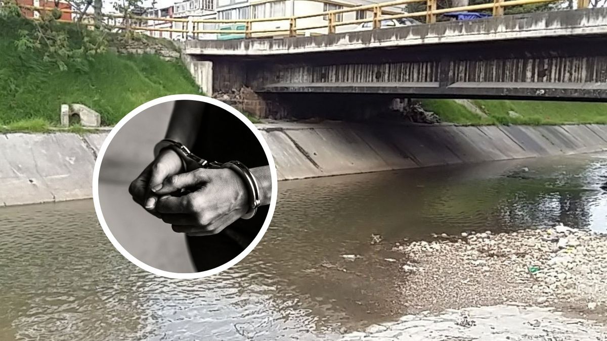 Río Fucha y hombre capturado