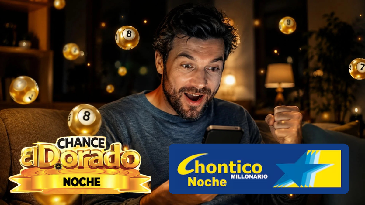 Hombre celebrando - logos del Chontico y El Dorado Noche