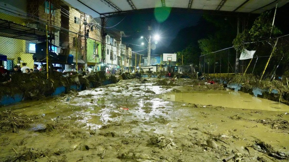 Afectaciones por lluvias en Medellín.