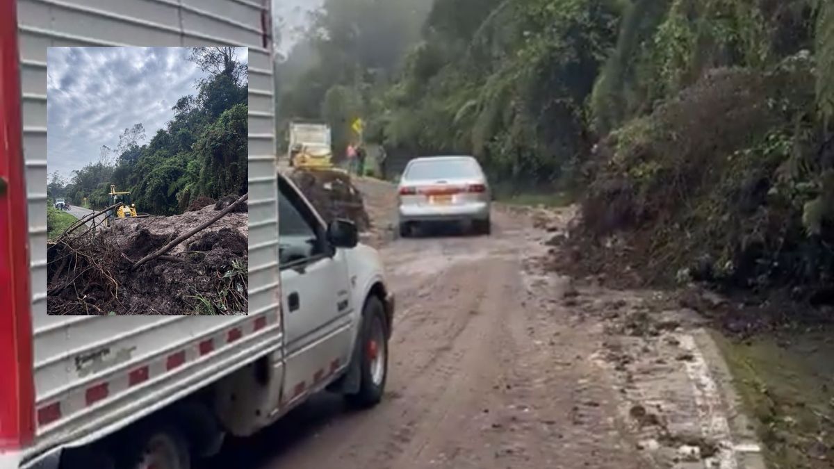 Vía Sibaté Fusagasugá paso controlado remoción material