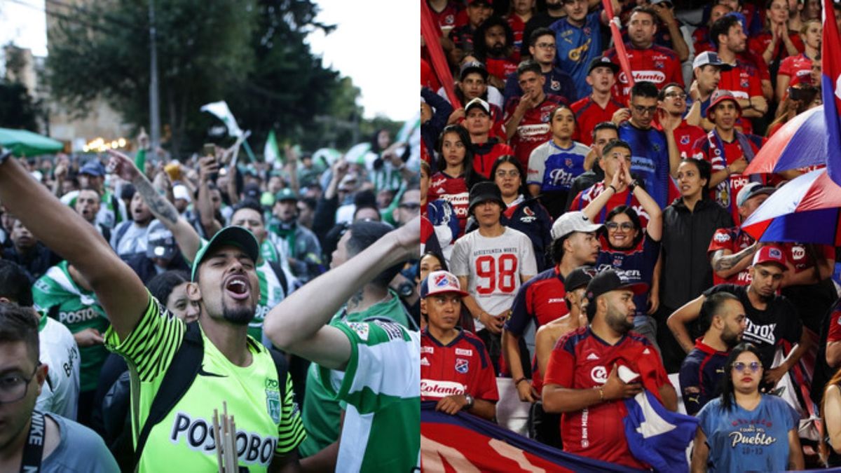 Hinchas de Nacional y Medellín