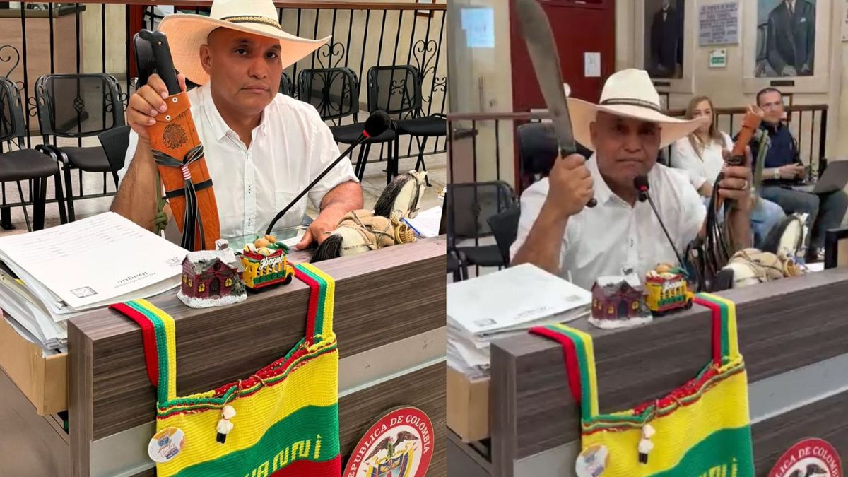 Concejal de Ibagué protesta con machete en mano ante enfrentamientos | Concejal de Ibagué | Protesta en el Concejo | Octubre 2026