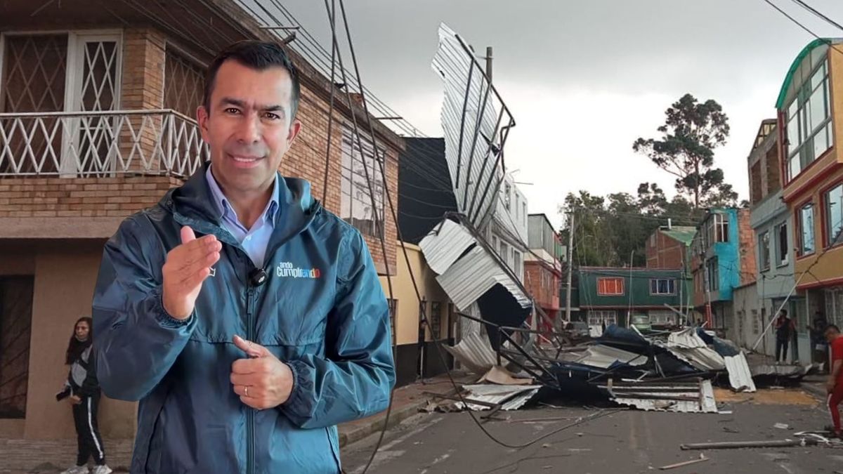Gobernación entrega ayudas tras fuerte vendaval en Funza