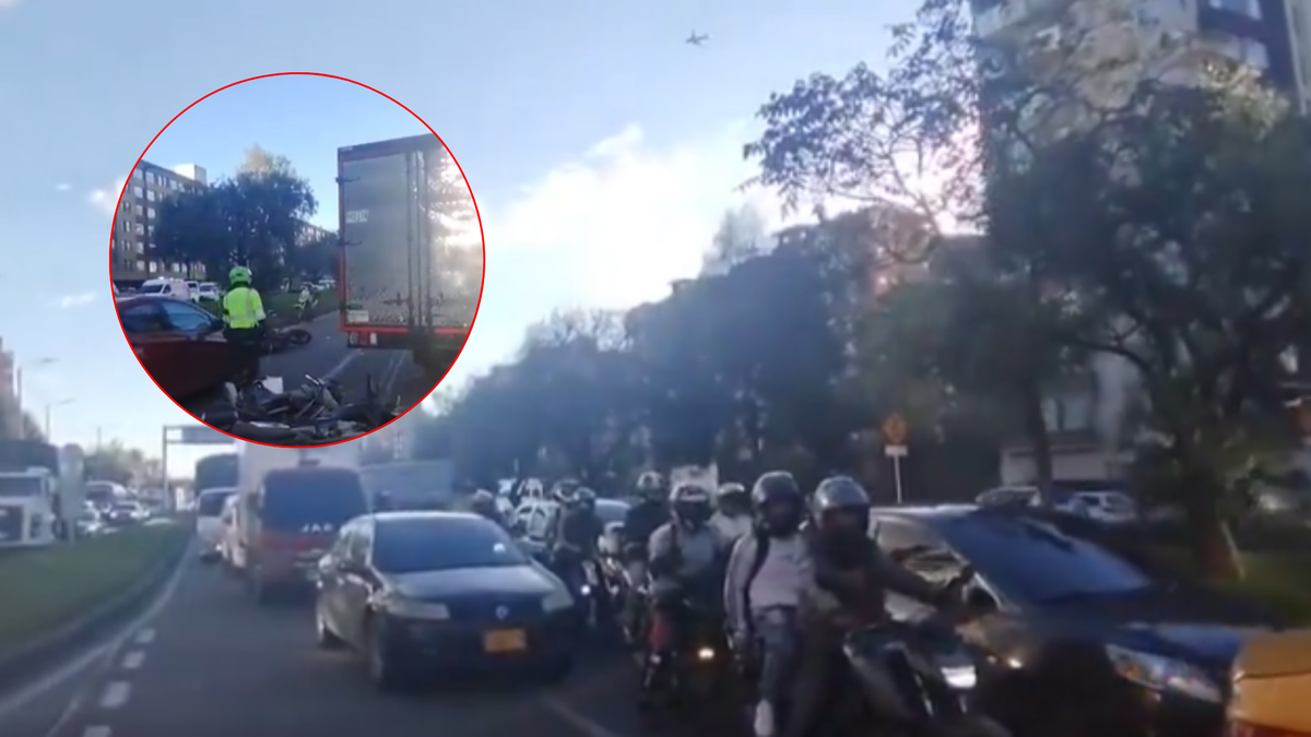 Choque múltiple en la avenida Boyacá con calle 26 este jueves
