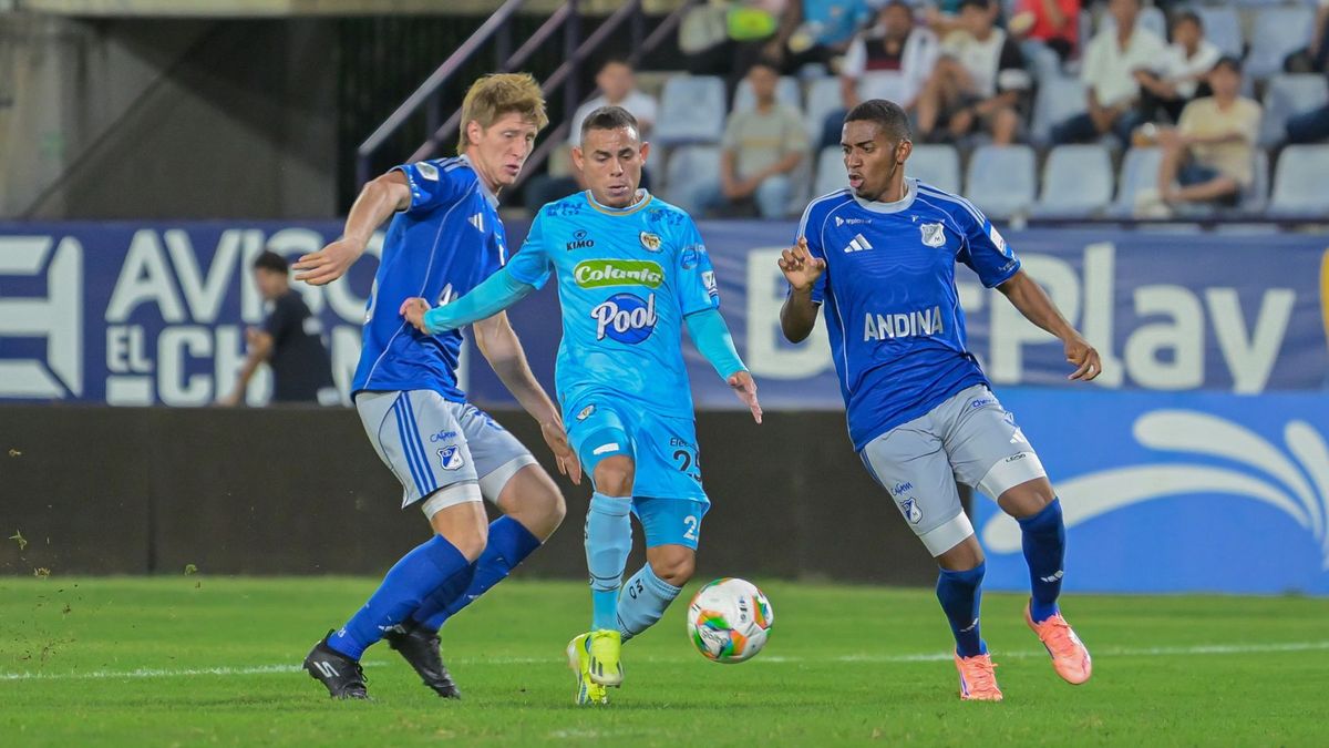 Jugadores de Millonarios y Jaguares