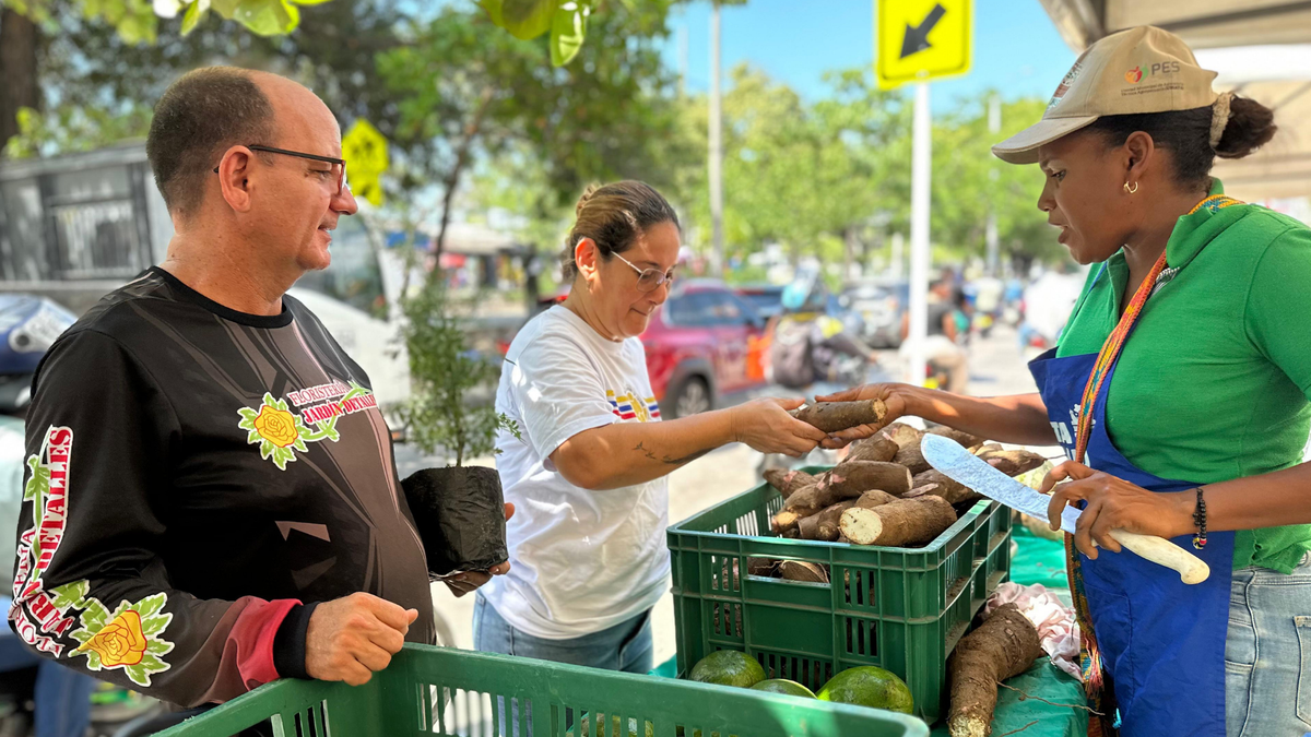 Mercado campesino en Cartagena