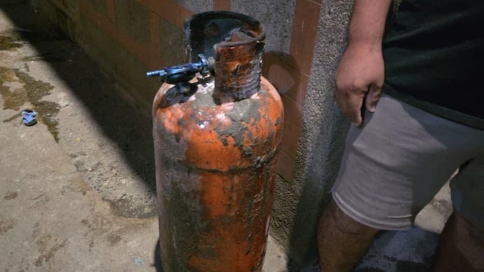 Pipeta de gas que al parecer estalló en Itagüí