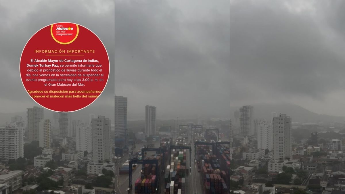 Lluvias obligan a suspender el acto de apertura del ‘Gran Malecón del Mar’ en Cartagena