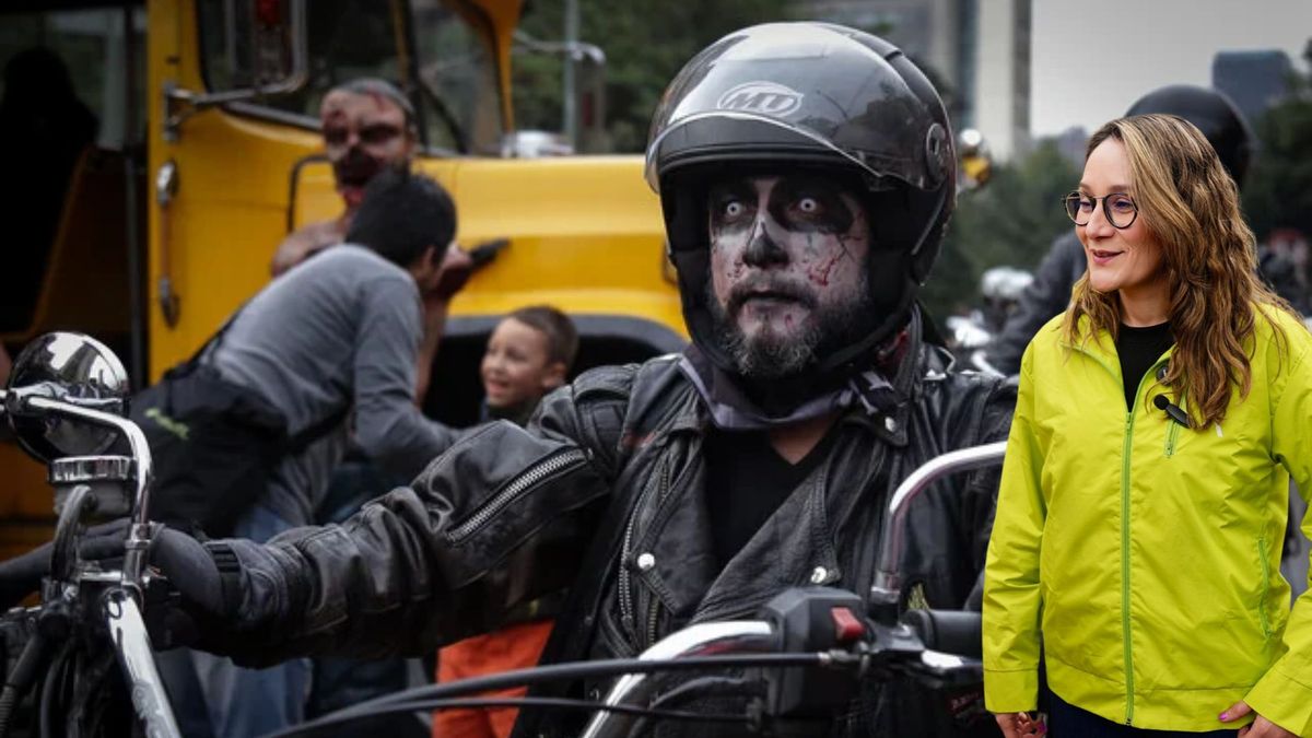 Motociclistas en caravana de Halloween en Bogotá, Distrito anuncia restricciones por siniestralidad vial