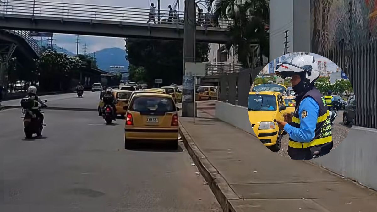 Taxis mal parqueados en Floridablanca