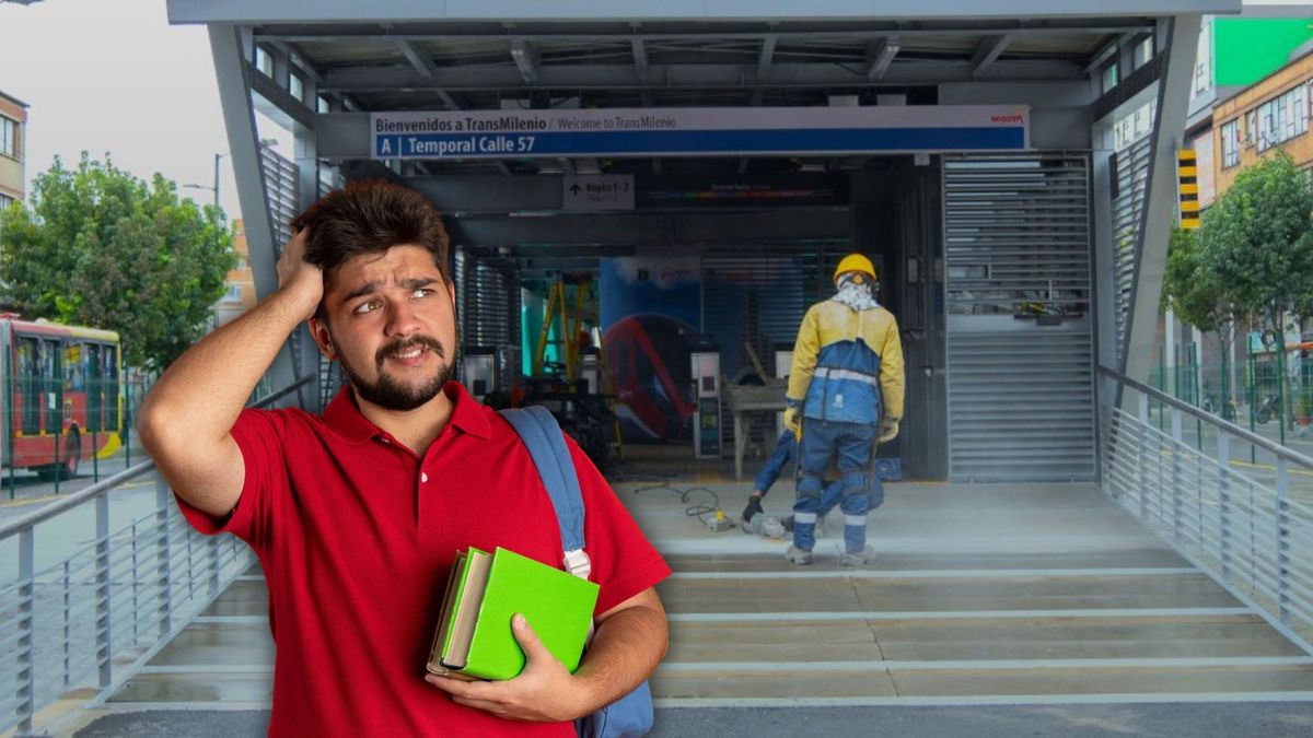 Estación de TransMilenio Calle 57 y usuario