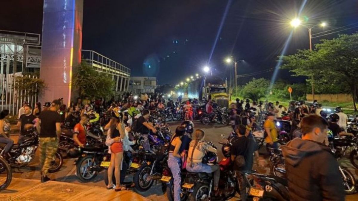 Caravana de motocicletas