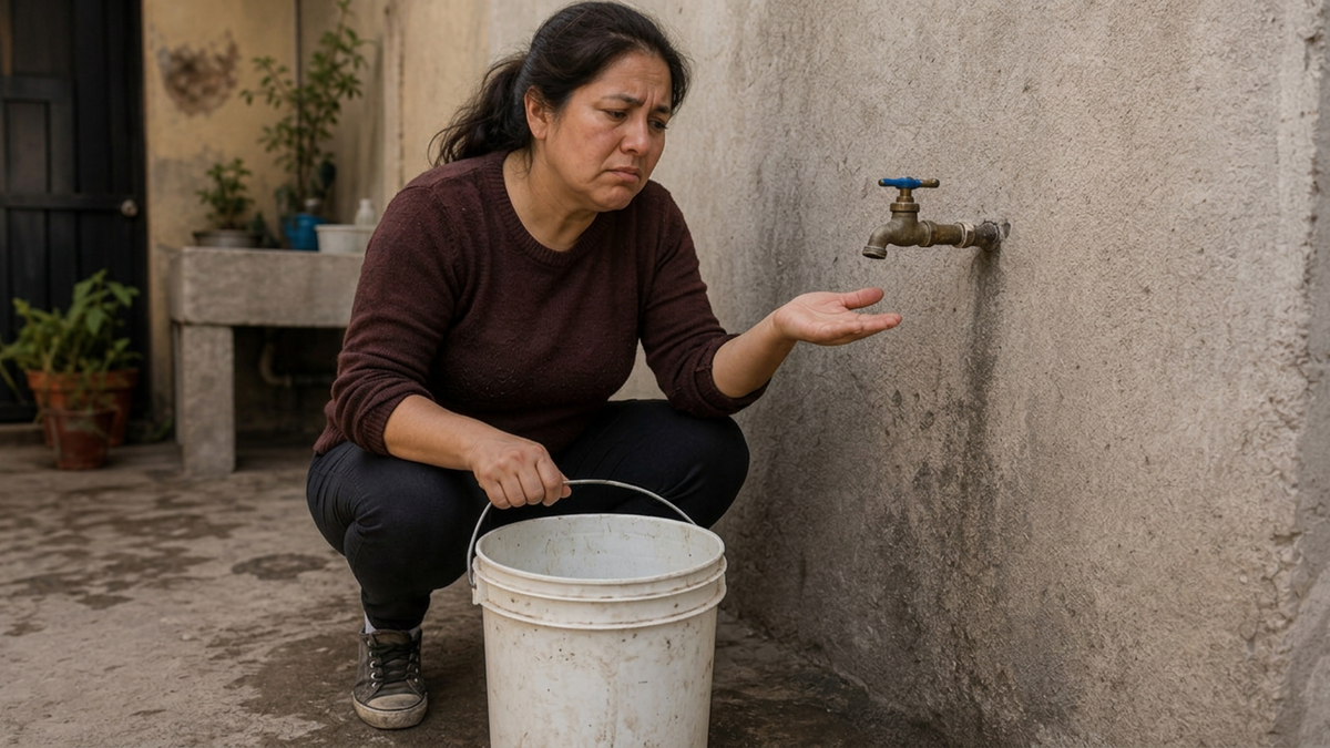 mujer sin agua