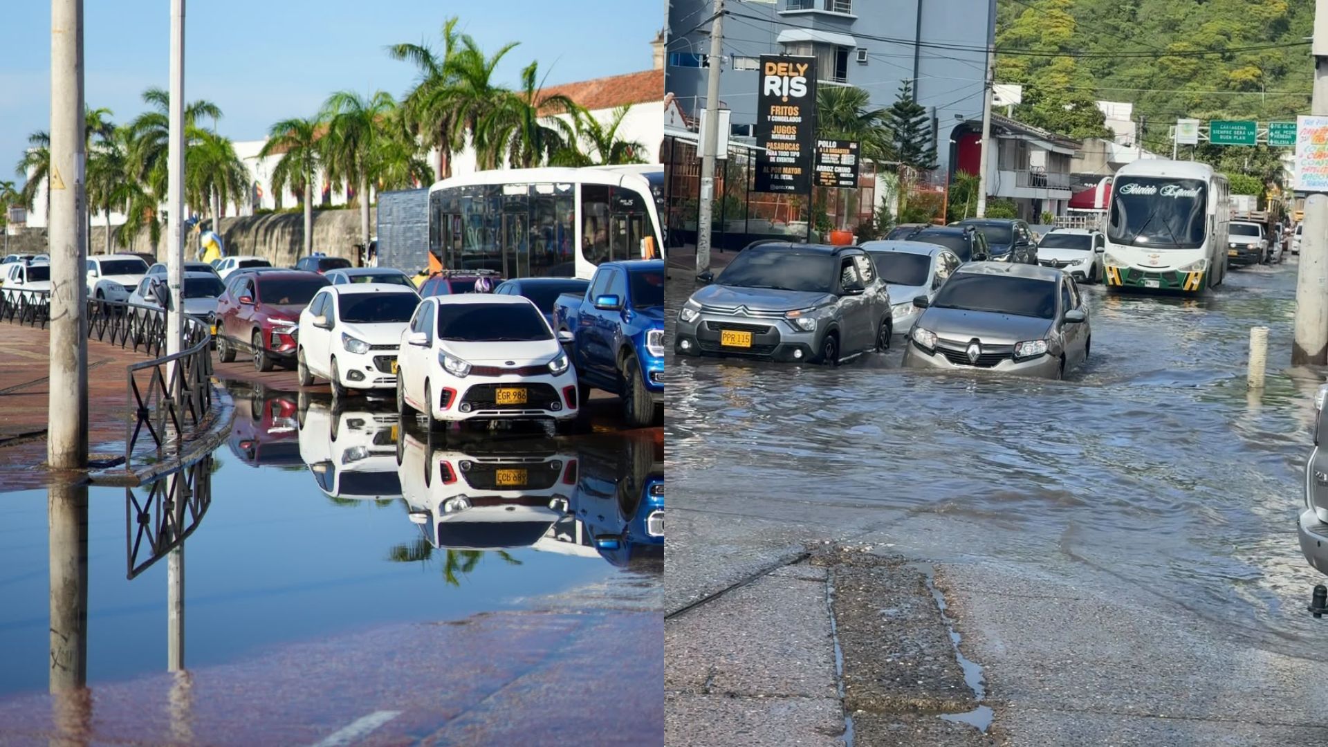 Movilidad con marea alta en Cartagena