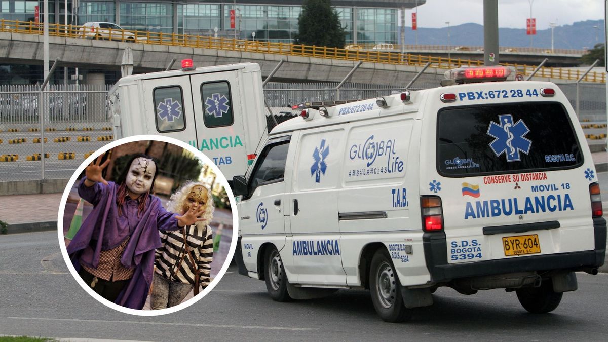 Ambulancias y personas disfrazadas