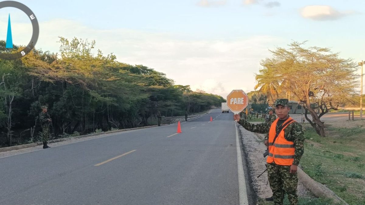 Despliegue de soldados del Ejército Nacional desplegados entre el Cesar y La Guajira.